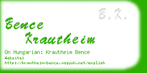 bence krautheim business card